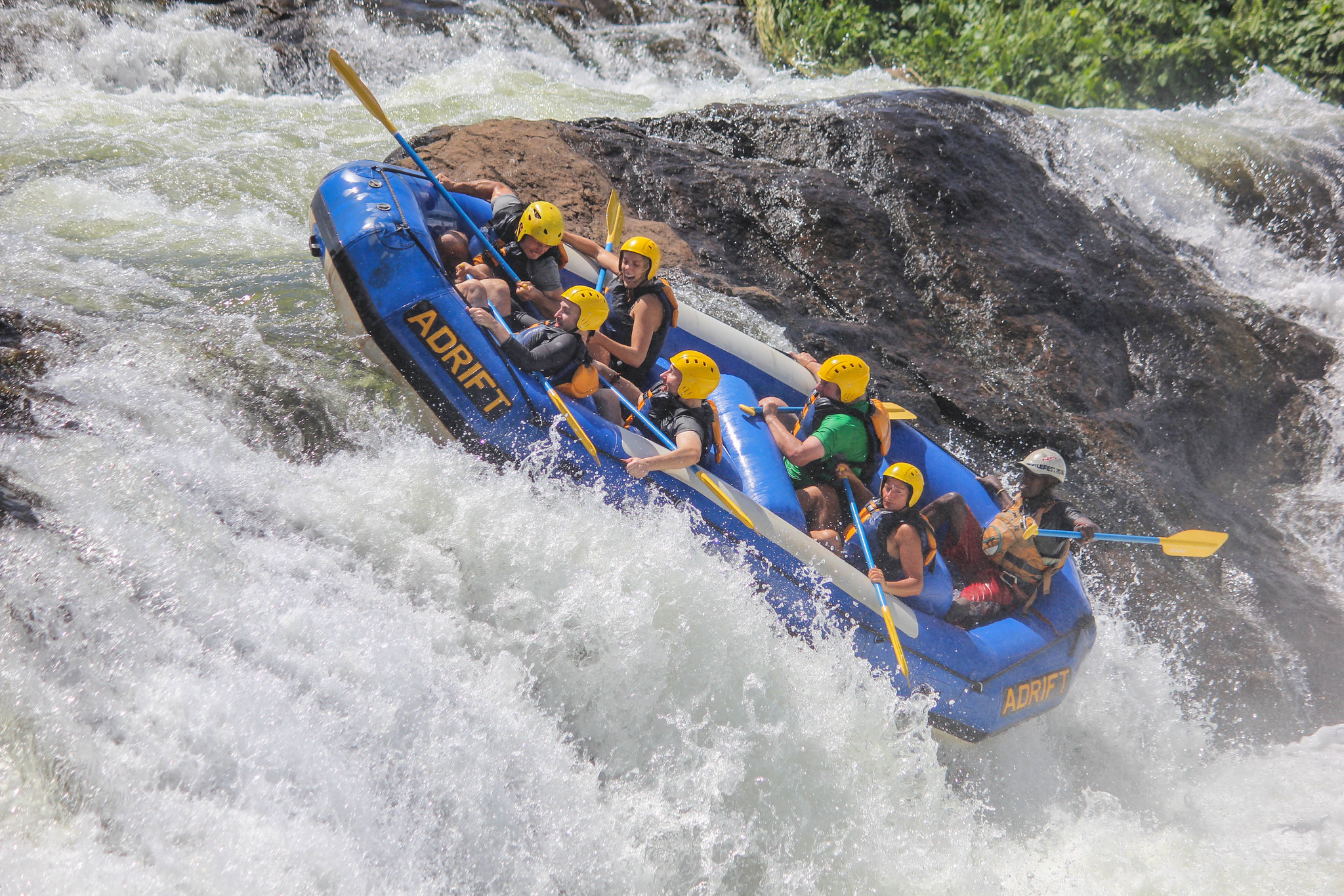 Rafting on the Nile River in Uganda